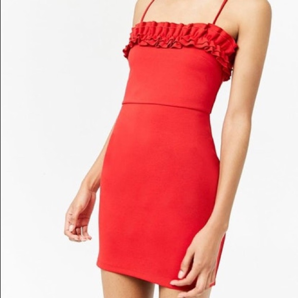 NWT Forever 21 Tiered Ruffle BodyCon Dress